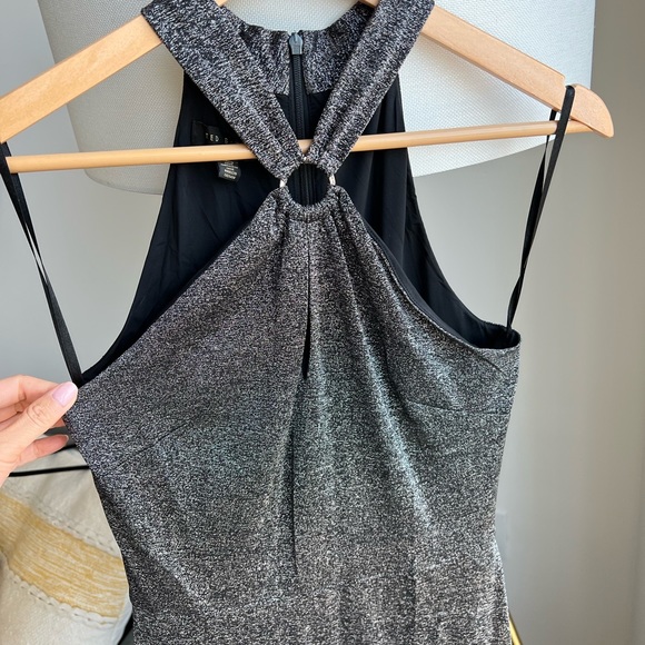 Ted Baker Shimmery silver gown size small - Picture 6 of 9